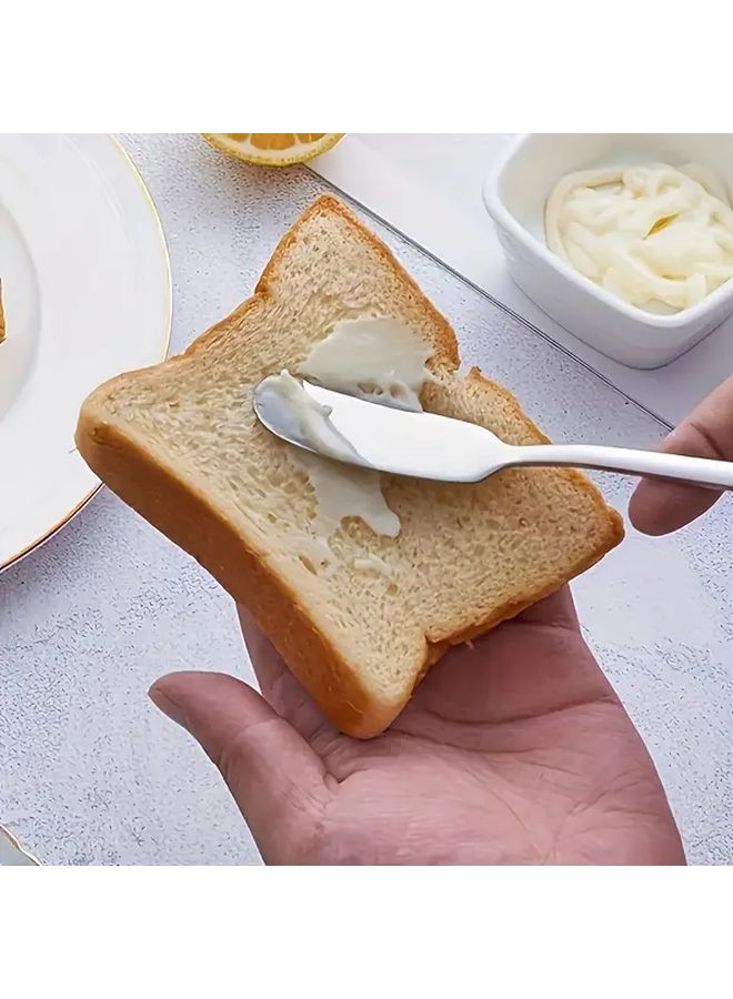 4Pcs Silvery Stainless Steel Cheese Butter Knife Set Rustproof Kitchen Tools - Image 4